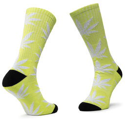 

Високі жіночі шкарпетки HUF Plantlife Metallic Leaves Sock SK00447 r.OS Hot Lime, Зелений