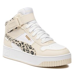 Puma Сникърси Puma Carina Street Mid Animal 394675 01 Puma White-Alpine Snow-Puma Gold