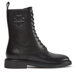 Tory Burch Botki Tory Burch Double T Combat Boot 154336 Czarny