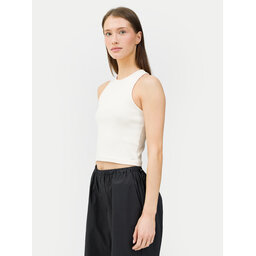 4F 4F Top 4FWSS24TSLEF066 Écru Slim Fit