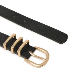 

Жіночий ремінь Pieces Pclea Jeans Belt Noos 17082261 Black/Black w/Go, Чорний