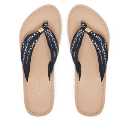 Tommy Hilfiger Flip-flops Tommy Hilfiger Th Chain Print Elevated Sandal FW0FW08519 Sötétkék