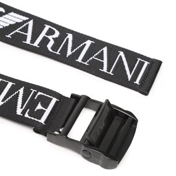 

Чоловічий ремінь EA7 Emporio Armani 245069 2F905 02021 Black/White Logo, Чорний
