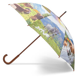Happy Rain Parapluie Happy Rain Long Manuell 74140 Holzstock Alpenkuh