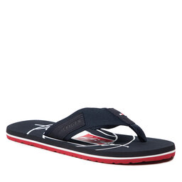 Tommy Hilfiger Tongs Tommy Hilfiger Embossed Hilfiger Beach Sandal FM0FM03982 Desert Sky DW5