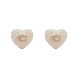 Coach Ohrringe Coach Enamel Heart Stud Earrings 37479226GLD100 Silberfarben