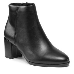 Clarks Īsie zābaki Clarks Freva55 Zip 261747974 Black Leather