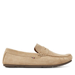 Tommy Hilfiger Mokasīni Tommy Hilfiger Casual Hilfiger Suede Driver FM0FM04998 Bēšs