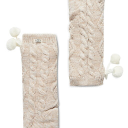 

Високі жіночі шкарпетки Ugg W Pom Pom Fleece Lined Crew Sock r.OS 1014837 Crm, Бежевий