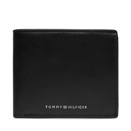 Tommy Hilfiger Liels vīriešu maks Tommy Hilfiger Th Spw Leather Cc And Coin AM0AM11871 Melns