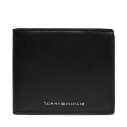 Tommy Hilfiger Μεγάλο Πορτοφόλι Ανδρικό Tommy Hilfiger Th Spw Leather Cc And Coin AM0AM11871 Black BDS