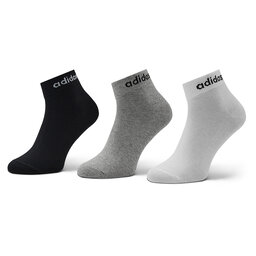 adidas Calcetines cortos unisex adidas Think Linear Ankle Socks 3 Pairs IC1306 Gris