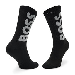 

Високі чоловічі шкарпетки Boss Qs Rib Logo Cc 50467748 001, Чорний