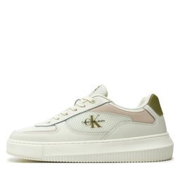 

Снікерcи Calvin Klein Jeans Chunky Cupsole Mix In Met YM0YM00896 Bright White/Icicle/Dusty Olive 0K7, Білий