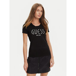 Guess Guess T-Shirt W5YI05 J1314 Μαύρο Regular Fit