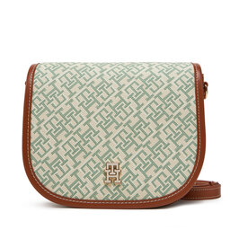 Tommy Hilfiger Torebka Tommy Hilfiger Th Monoplay Leather Saddle Bag AW0AW17414 Zielony