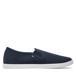 Tommy Hilfiger Tenisky Tommy Hilfiger Canvas Slip-On Sneaker FW0FW07806 Tmavomodrá