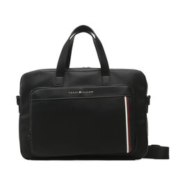 Tommy Hilfiger Geantă pentru laptop Tommy Hilfiger Th Pique Pu Slim Coputer Bag AM0AM11314 BDS
