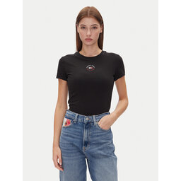 Tommy Jeans Tommy Jeans Футболка Tjw Slim Essential Logo 2 Tee DW0DW20316 Чорний Regular Fit