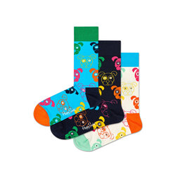 Happy Socks Set di 3 paia di calzini lunghi unisex Happy Socks XDOG08-0150 Multicolore