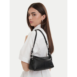 Calvin Klein Handtasche Calvin Klein Slouchy Leather Small Conv Bag LV04F3659G Schwarz