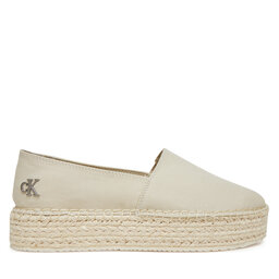 Calvin Klein Jeans Alpargatas Calvin Klein Jeans Flatform Esdparille Mg/Hdw YW0YW01737 Écru