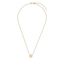 Tory Burch Collana Tory Burch Kira Enamel Pendant 90549 Tory Gold / New Ivory