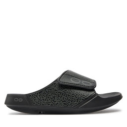 

Шльопанці OOfos Ooahh Sport Black Labirinth, Чорний