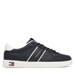 Tommy Jeans Sneakers Tommy Jeans Lightweight Flag Leather Court EM0EM01758 Schwarz