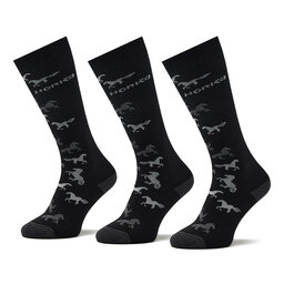 Horka Set od 3 para unisex visokih čarapa Horka Riding Socks 145450-0000-0203 H Black/Grey