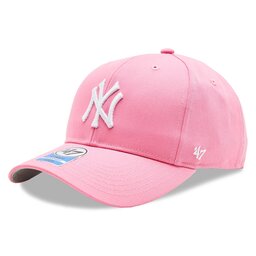 47 Brand Шапка с козирка 47 Brand MLB New York Yankees Raised Basic '47 MVP B-RAC17CTP-RSA Rose