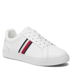 Tommy Hilfiger Sneakers Tommy Hilfiger Essential Court Sneaker Stripes FW0FW07779 White YBS