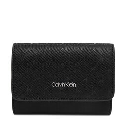 Calvin Klein Μικρό Πορτοφόλι Γυναικείο Calvin Klein Ck Must Small Trifold_Mono K60K612939 Μαύρο