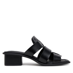 Calvin Klein Jeans Papucs Calvin Klein Jeans Heel Square Mg Lth YW0YW01702 Fekete