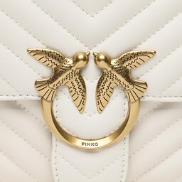 

Сумка Pinko Love One Classic 100941 A0GK Bianco Seta/Antique Z14Q, Білий