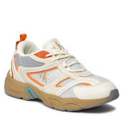 

Снікерcи Calvin Klein Jeans Retro Tennis Su-Mesh YM0YM00589 Bright White/Coral Rose 02T, Білий