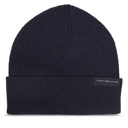 Tommy Hilfiger Čepice Tommy Hilfiger Uptown Wool Beanie AM0AM11483 Space Blue DW6