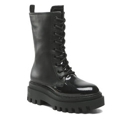 Calvin Klein Jeans Trappers Calvin Klein Jeans Flatform Laceup Boot Patent YW0YW00852 Black BDS