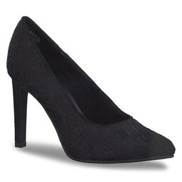 Marco Tozzi Pantofi cu toc subțire Marco Tozzi 2-2-22405-20 Black Macrame