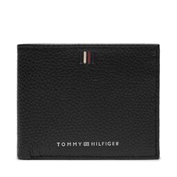 Tommy Hilfiger Cartera grande para hombre Tommy Hilfiger Th Central Mini Cc Wallet AM0AM11854 Black BDS