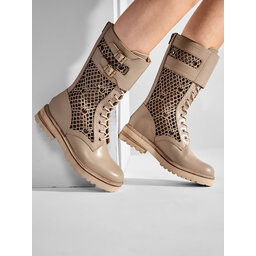 PINKO Schnürschuhe PINKO Noemi Stivale PE 22 BLKS1 1H212D Y87W Beige