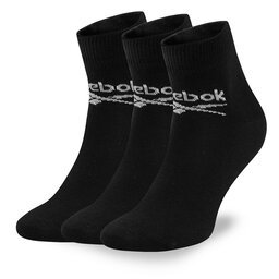 Reebok Set de 3 perechi de șosete medii unisex Reebok R0429-SS24 (3-pack) Negru