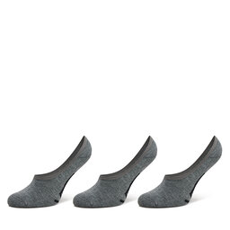 Vans Set di 3 paia di pedulini da uomo Vans Classic No Show VN000F10HTG1 Grigio