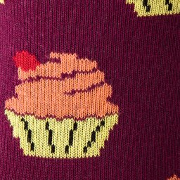 

Високі шкарпетки unisex Cup of Sox Bawełniany Muffin Z Taaaką Wiśnią B Бордовий