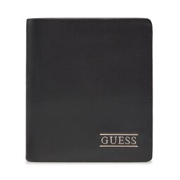 Guess Duży Portfel Męski Guess New Boston R Slg SMNEBR LEA22 Czarny