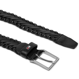 

Чоловічий ремінь Tommy Hilfiger Oliver 3.0 Leather Braid Dc AM0AM12068 Black BDS, Чорний