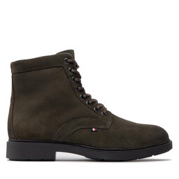 Tommy Hilfiger Чоботи Tommy Hilfiger Elevated Rounded Suede Lace Boot FM0FM04185 Зелений