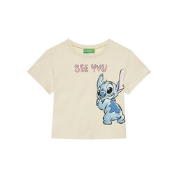 United Colors Of Benetton United Colors Of Benetton Marškinėliai 35RYG10HQ Smėlio Regular Fit