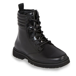 Calvin Klein Jeans Зимни обувки Calvin Klein Jeans Eva Mid Laceup Boot Lth YM0YM00837 Triple Black 0GT
