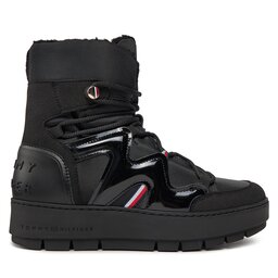 Tommy Hilfiger Śniegowce Tommy Hilfiger Patent Snowboot FW0FW07852 Czarny